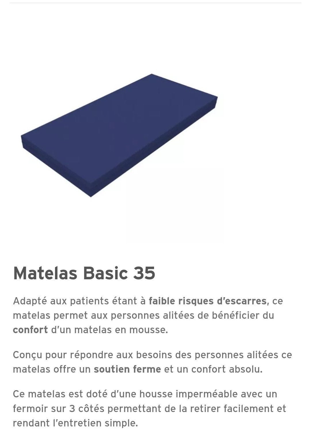 Matelas médical, Enlèvement