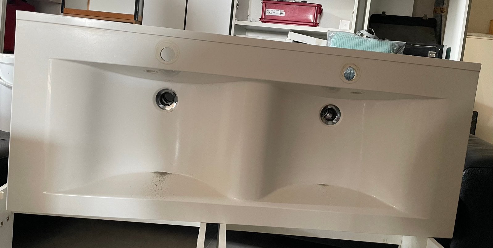 Dubbele lavabo 120 cm (porselein), Enlèvement, Comme neuf