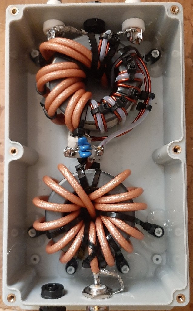 Balun 1:2 ( 25/50 Ohms) 4kw avec 52dB de réjection sur 40m !, Telecommunicatie, Ophalen, Zo goed als nieuw, Zender en Ontvanger