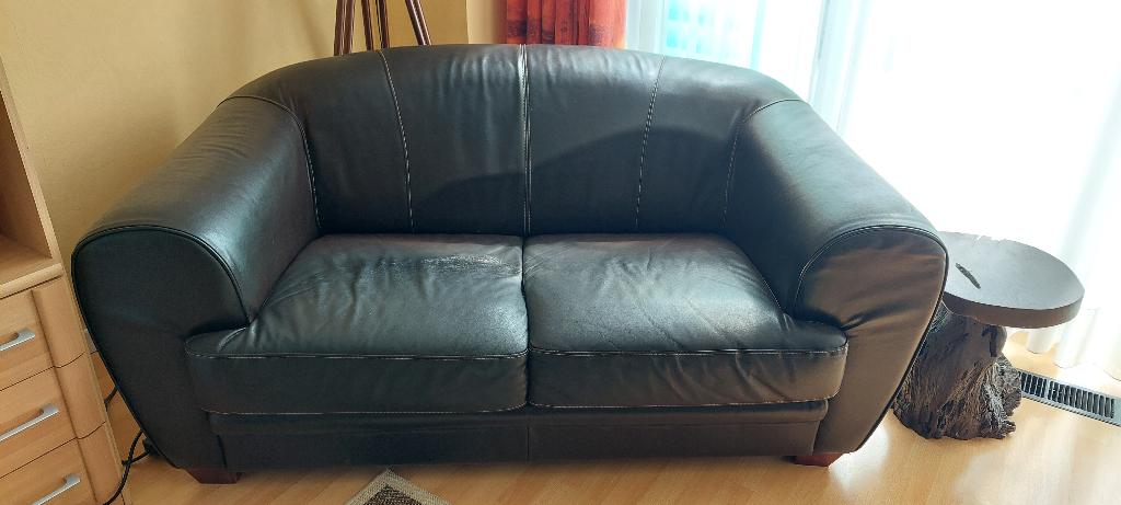 Fauteuil canapé divan cuir brun. Très bon état., Maison & Meubles, Canapés | Salons, 75 à 100 cm, 150 à 200 cm, Enlèvement, Utilisé