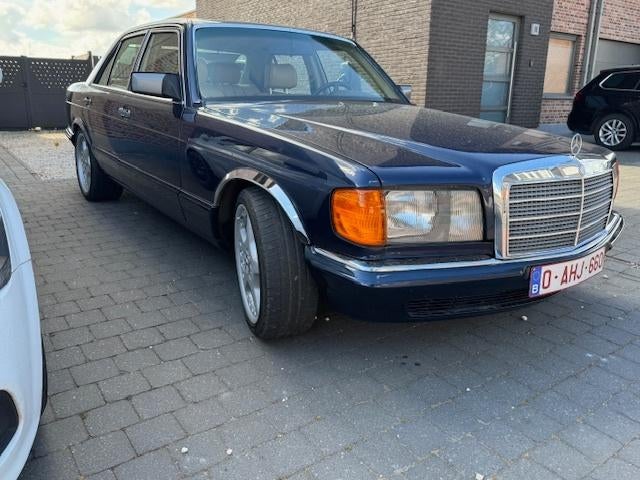 Mercedes 280SE 126, Auto's, 4 deurs, Achterwielaandrijving, Beige, Blauw