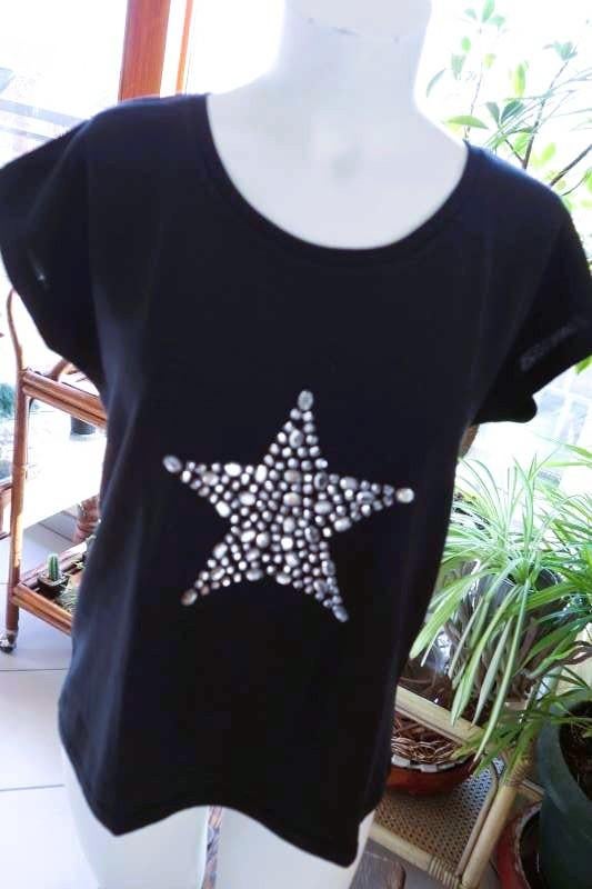 bijzonder zwart wit ster T-shirt, Kleding | Dames, Maat 38/40 (M), Wit, Ophalen of Verzenden, Zo goed als nieuw