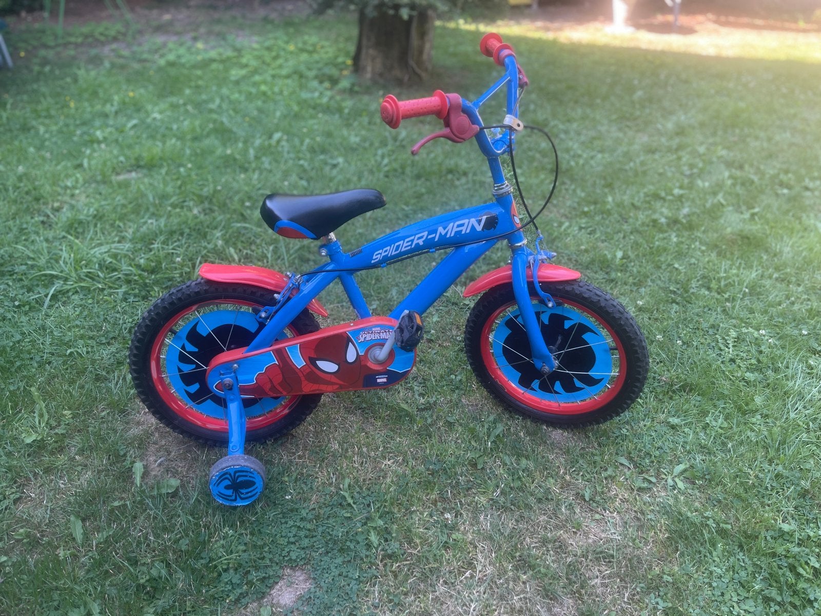 Velo Enfat Spiderman, Fietsen en Brommers, Ophalen, Zo goed als nieuw, Zijwieltjes