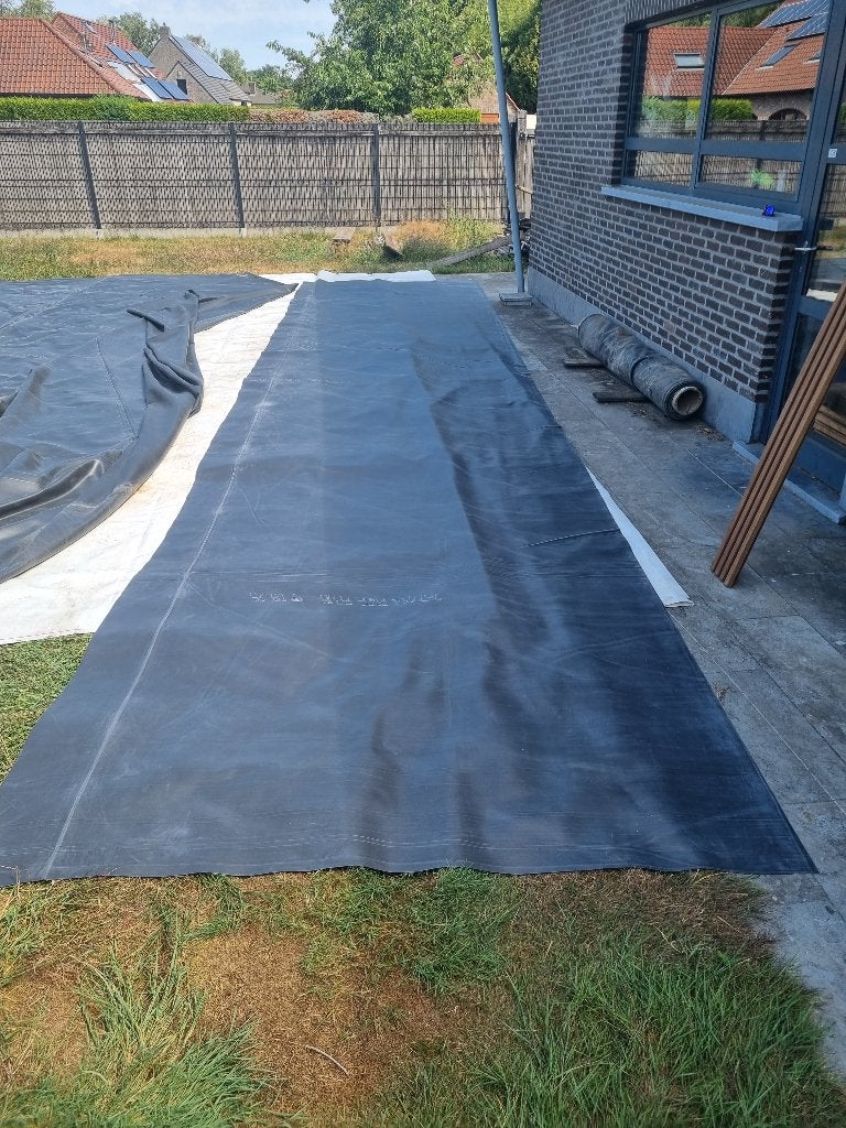 EPDM dakbedekking 2,05m x 9m, Ophalen, Overige materialen, Zwart, Nieuw