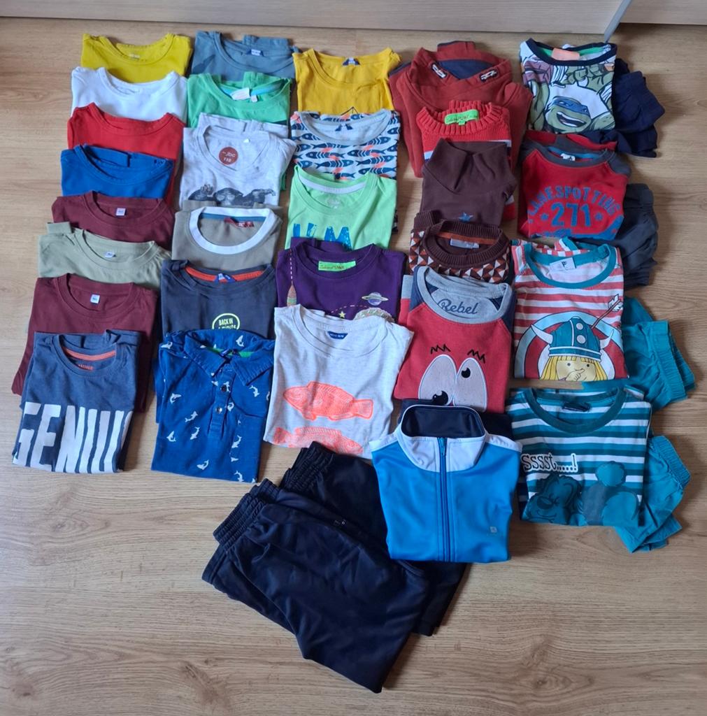 Pakket jongenskleding (35x) maat 110 of 5 jaar (zie foto's), Ophalen of Verzenden, Gebruikt, Jongen