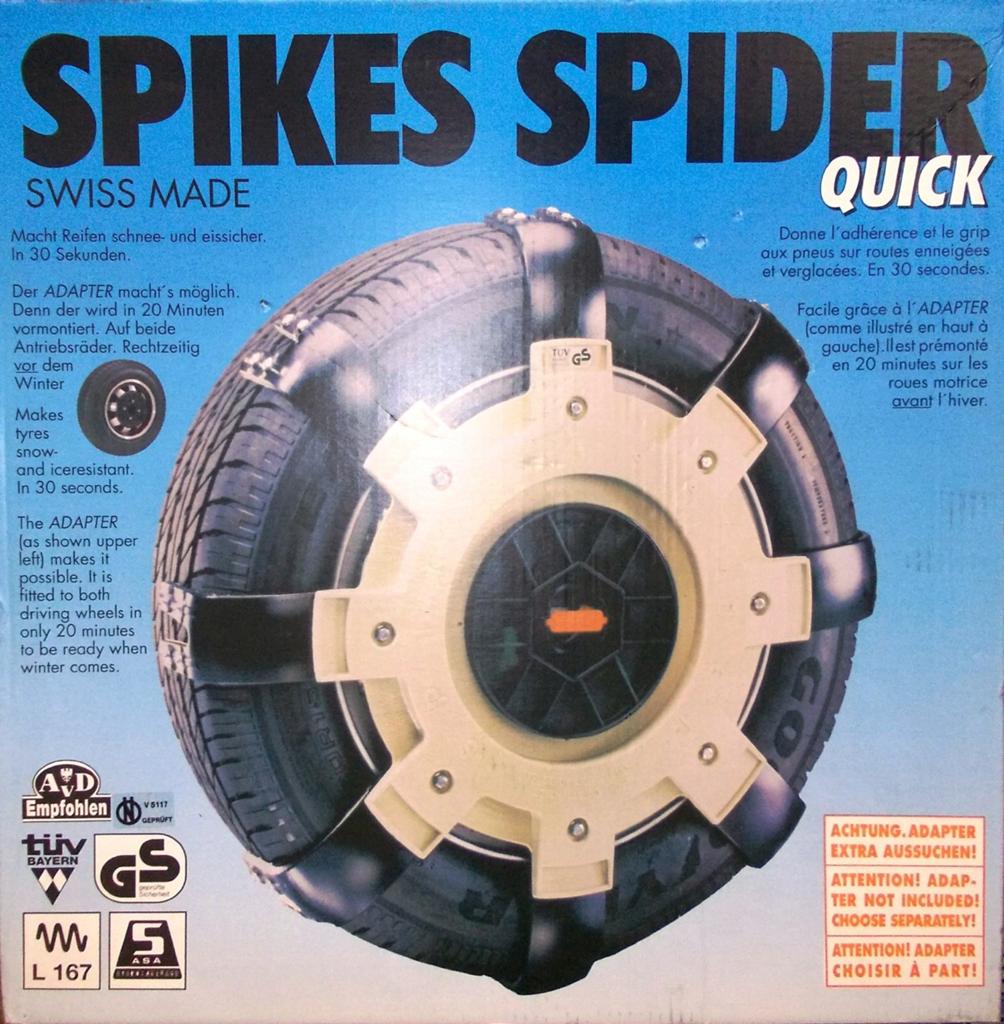 Kit d'hiver Spike Spider complet pour pneus 155 à 215, Enlèvement, Utilisé