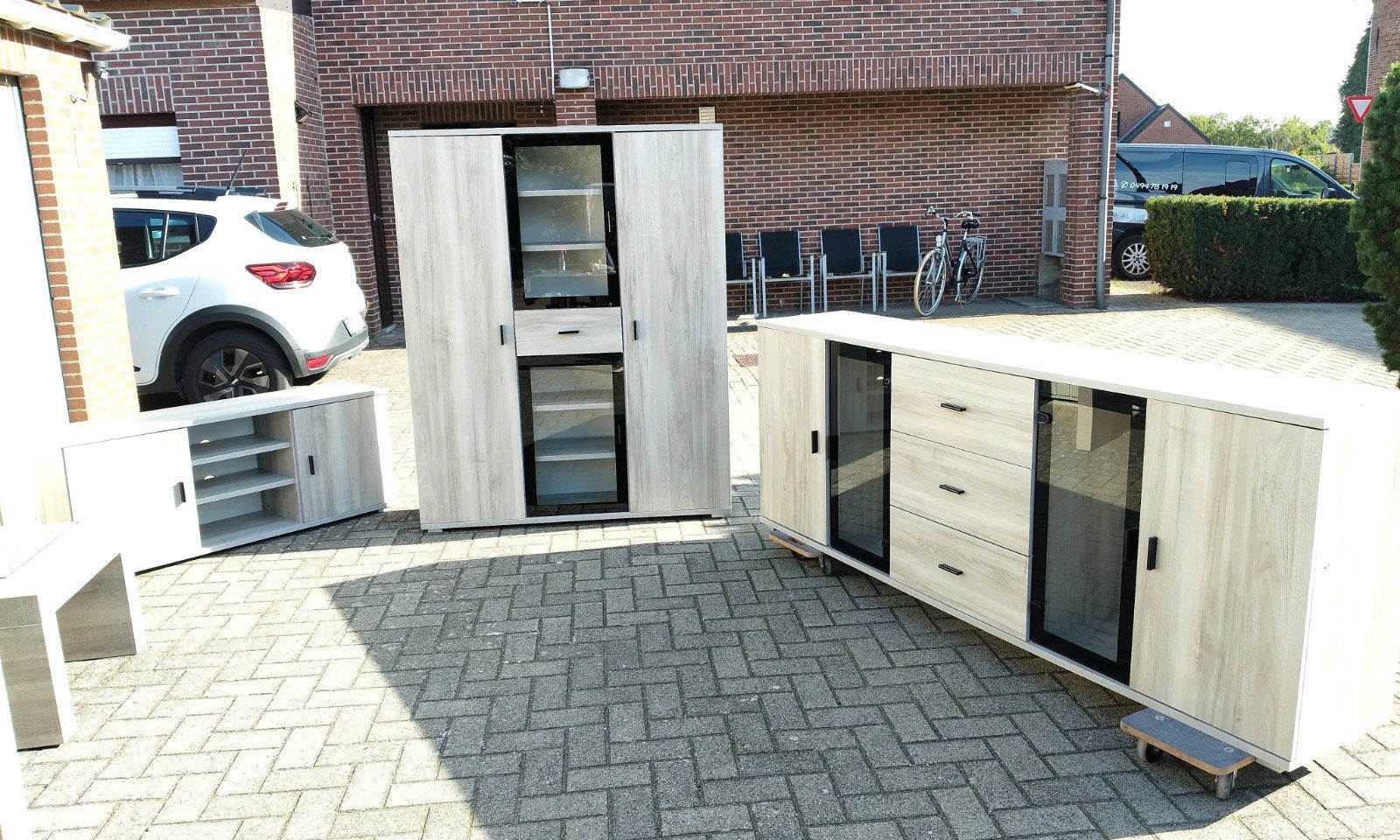 Set woonkamermeubels, Huis en Inrichting, Ophalen, Glas