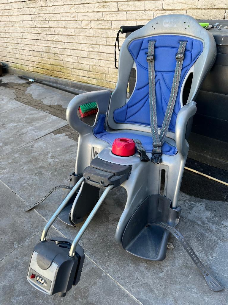 OKBABY 10+ - Fietsstoeltje, blauw met fietsslot, Achterzitje, Okbaby, Ophalen, 15 t/m 25 kg