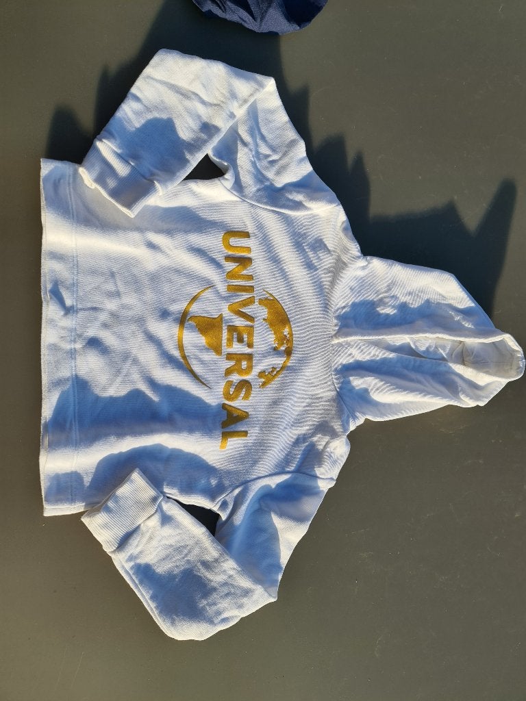 witte hoody, trui, pull, Universal, 122, Kinderen en Baby's, Ophalen, Zo goed als nieuw