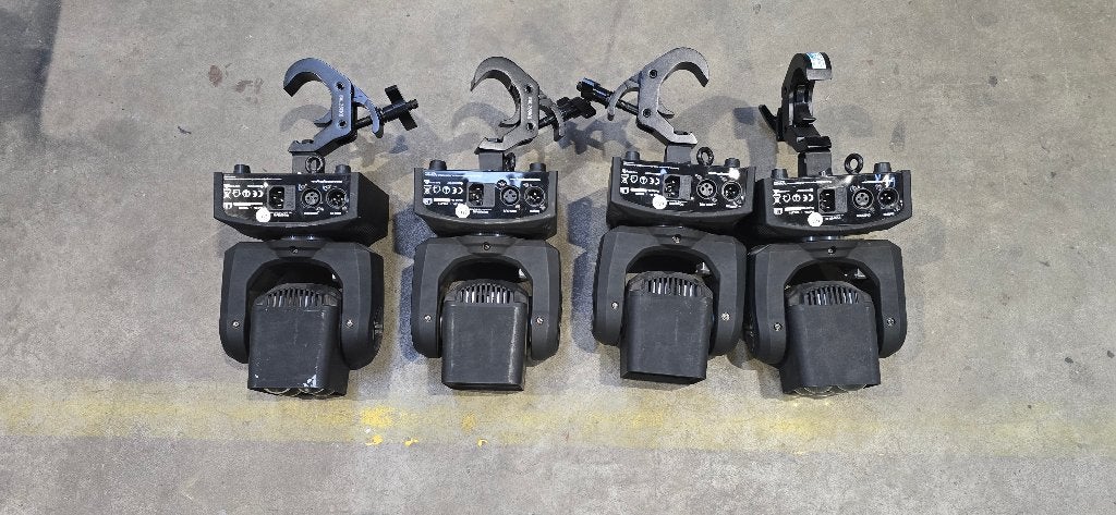4 stuks Beamz Matrix22 moving heads met truss klemmen, Muziek en Instrumenten, Licht en Laser, Ophalen, Zo goed als nieuw, Licht