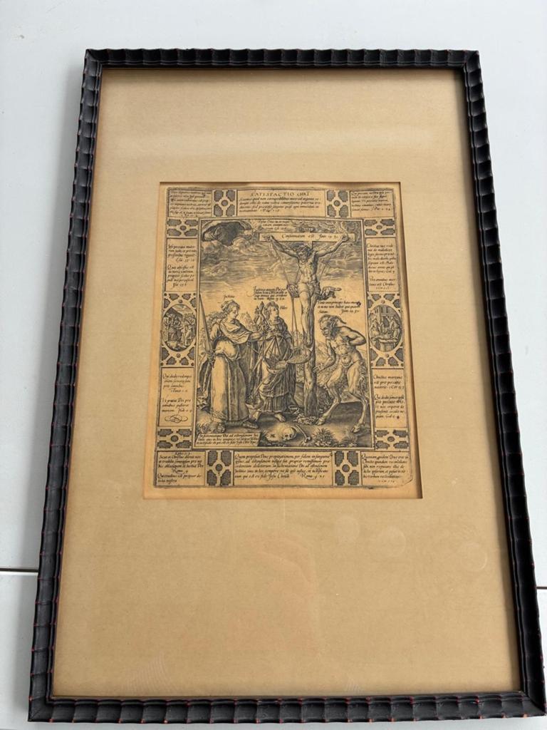 Burijngravure satisfactio Christi, Ophalen of Verzenden, Gravure, Origineel