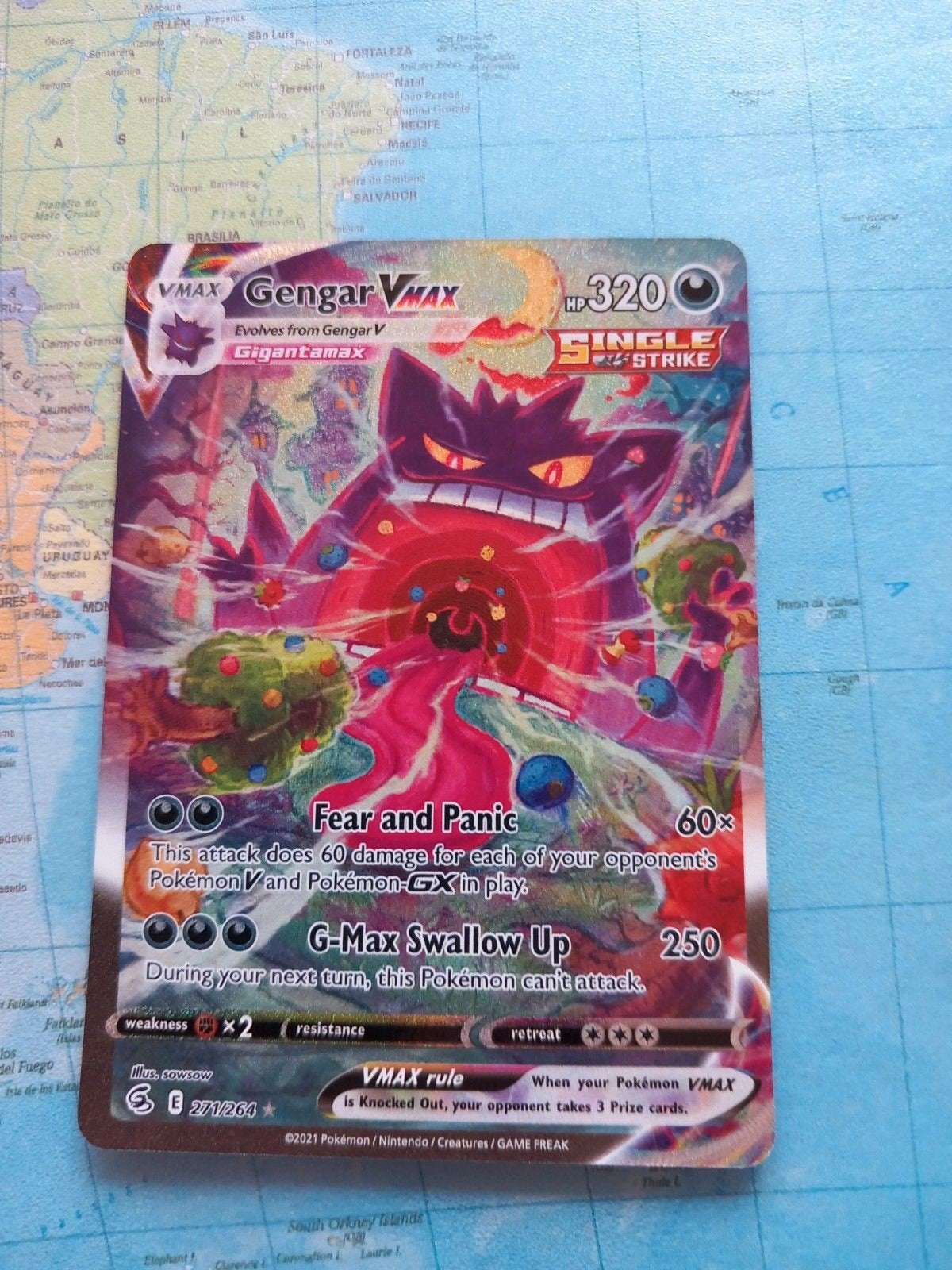 Gengar vmax #271, Enlèvement, Comme neuf, Cartes en vrac, Foil
