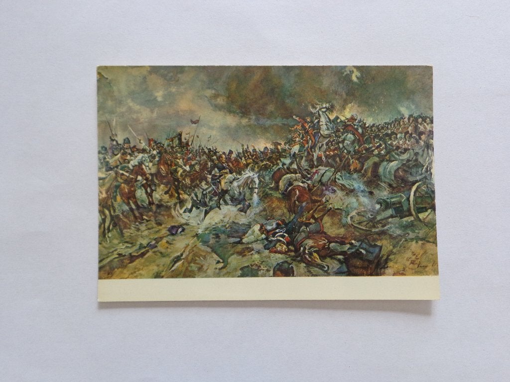 1 ancienne carte postale Napoléon  Waterloo + cachet spécial, Enlèvement
