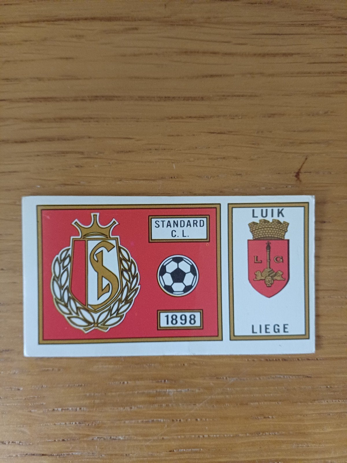 Panini Football Belgium 76 Nr 334 embleem Standard, Verzamelen, Ophalen of Verzenden