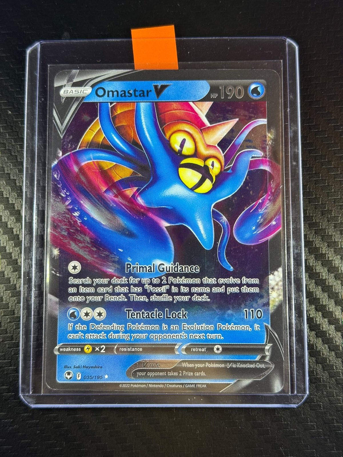 Omastar V | Très rare | Holo | 2022 | #035 /195, Envoi, Comme neuf, Cartes en vrac