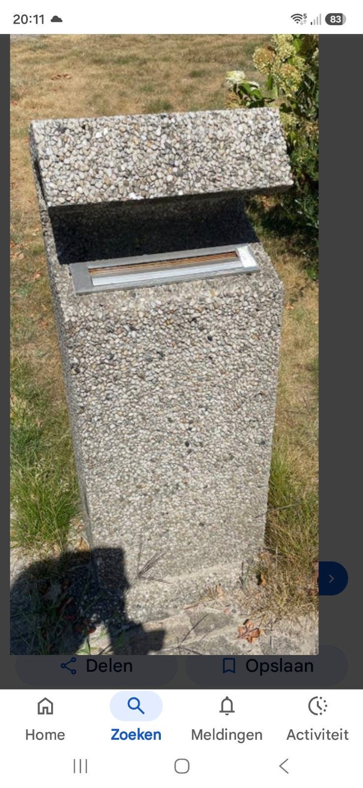 Brievenbus beton, Ophalen