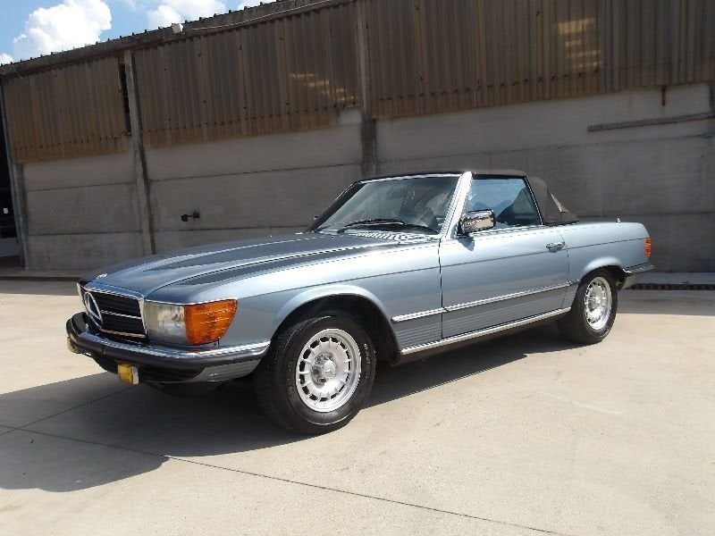 MERCEDES-BENZ 280 SL R 107 BENZINE 10/77, Automaat, Overige modellen, Lederen bekleding, Blauw