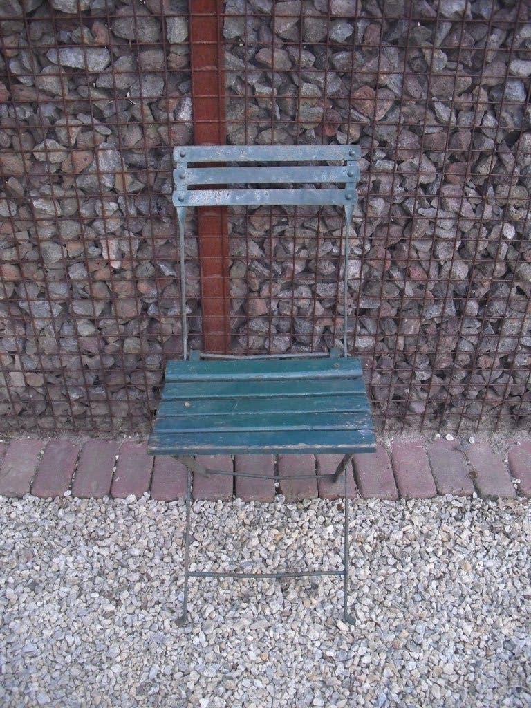 bistro stoeltjes, Jardin & Terrasse, Chaises de jardin, Enlèvement, Utilisé, Métal, Pliant
