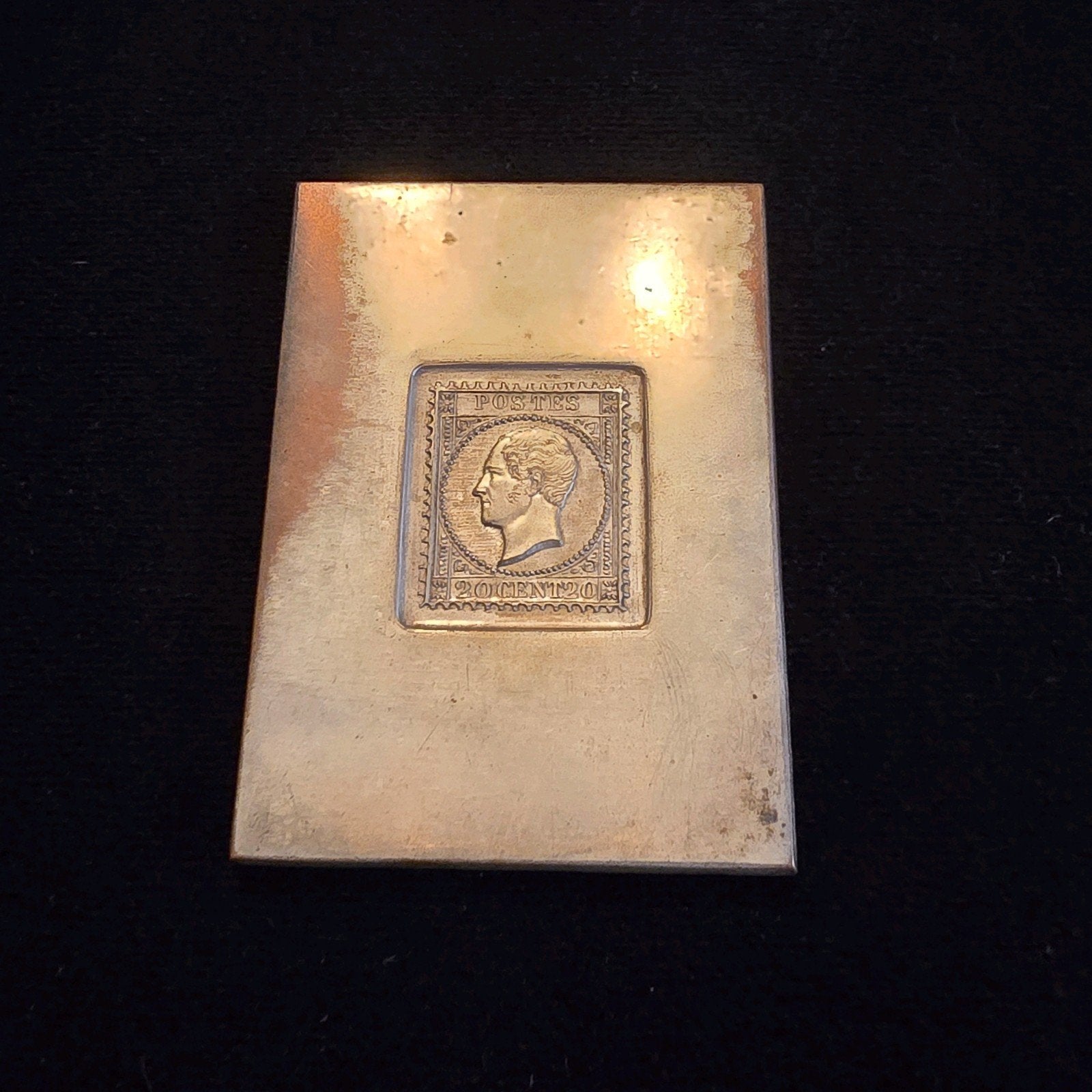 Medaille plaquette Léopold philatélie belge Belgique argenté, Enlèvement ou Envoi, Bronze