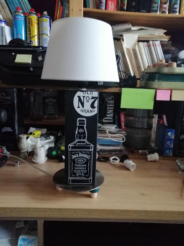Lampe boîte Jack Daniels, Ophalen