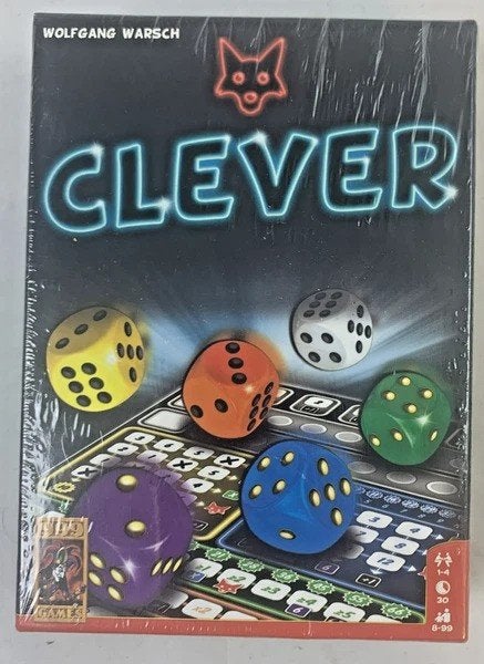 Clever Dobbelspel Wolfgang Warsch 999 Games Nieuw in plastic, Hobby en Vrije tijd, Een of twee spelers, Verzenden, Zo goed als nieuw