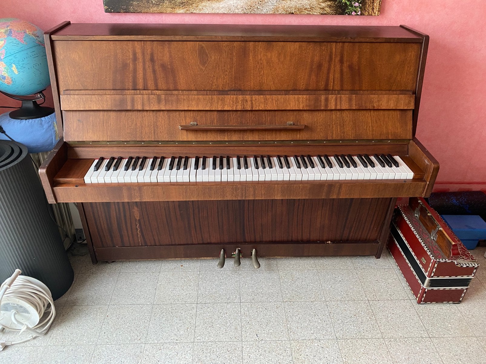 Studiepiano, Muziek en Instrumenten, Ophalen, Gebruikt, Bruin, Piano