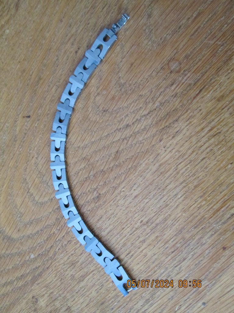 Bracelet en acier., Bijoux, Sacs & Beauté, Bracelets, Enlèvement, Neuf, Acier