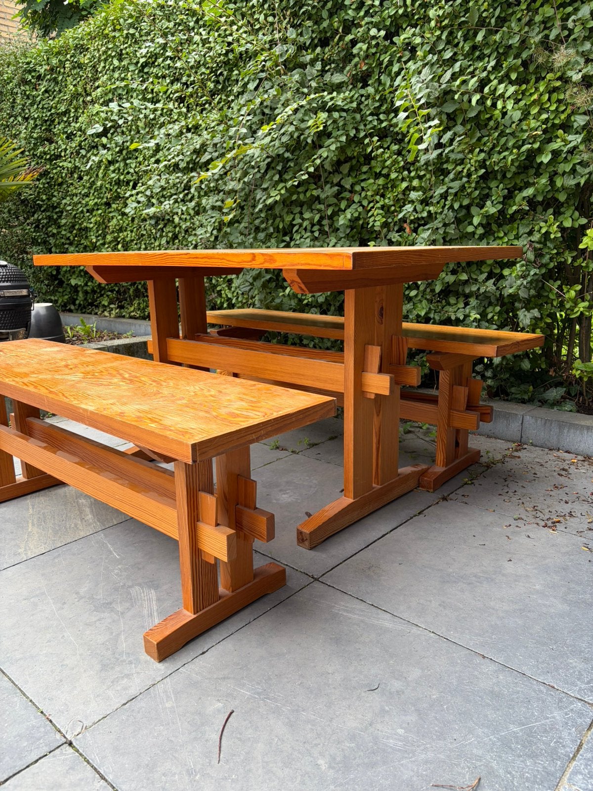 Vintage Wabi sabi pine dining Charlotte Perriand Les Arcs, Huis en Inrichting, Ophalen, Zo goed als nieuw