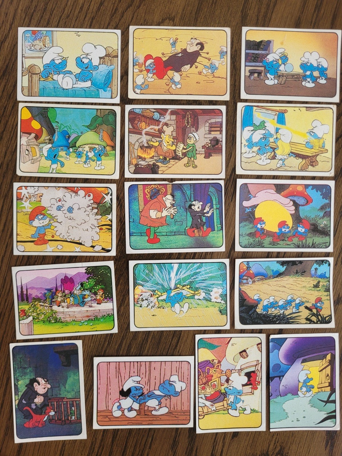 oude stickers de smurfen panini, Ophalen of Verzenden