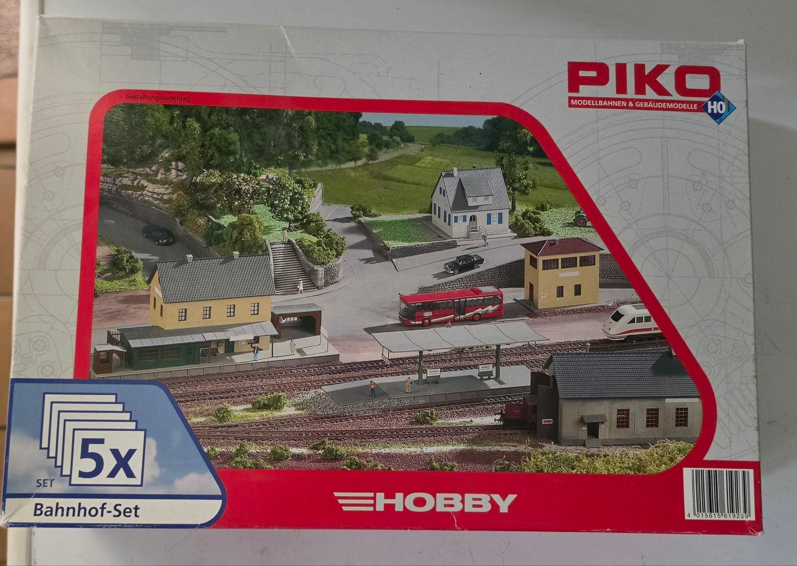 Piko 61923 H0 Bahnhof-Set (5-delig) – Nieuw  + Faller lijm, Hobby en Vrije tijd, Ophalen of Verzenden, Nieuw