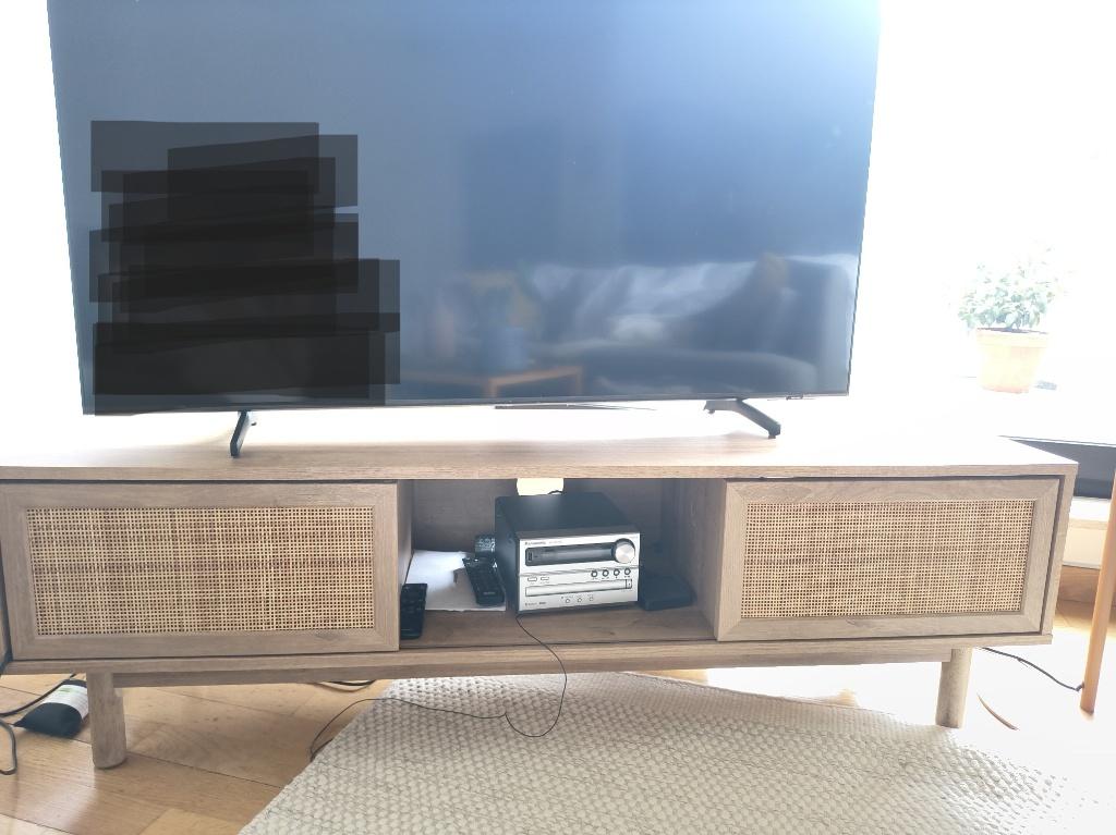 Meuble TV en bois façon chêne, 25 à 50 cm, Moins de 100 cm, Comme neuf, 100 à 150 cm