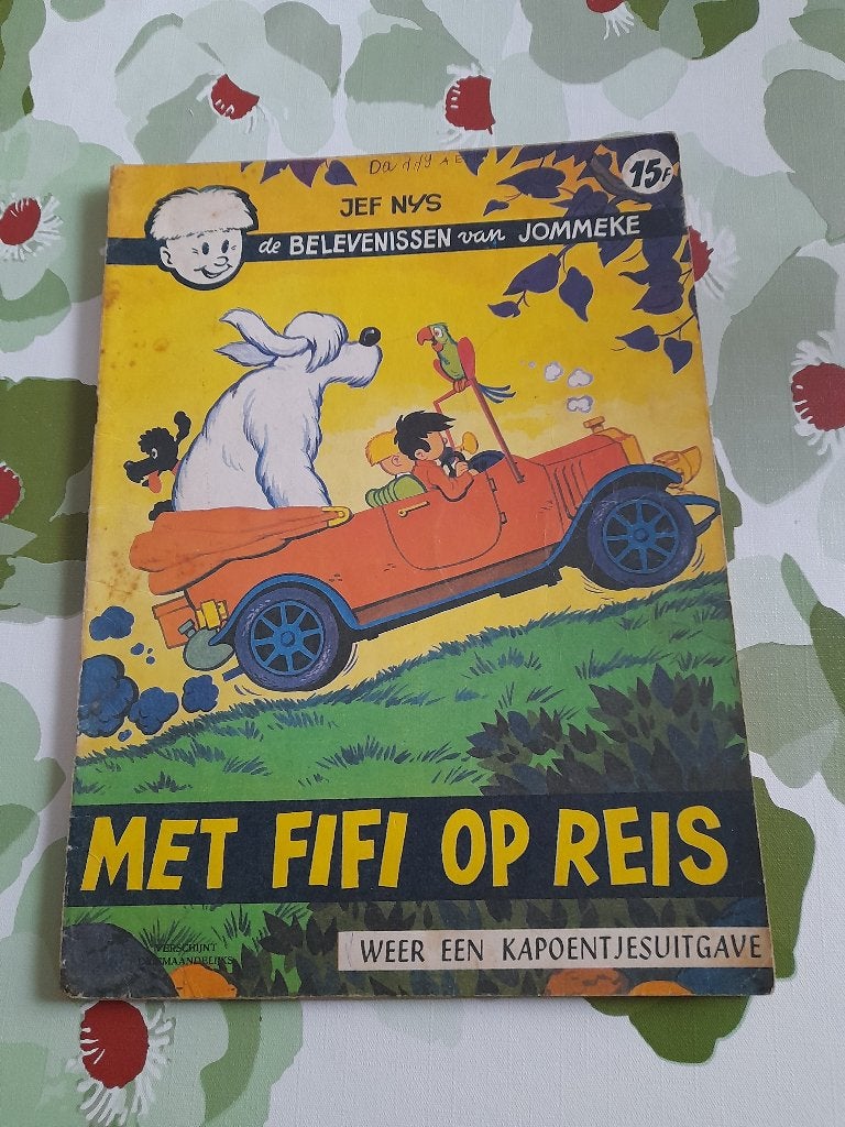 Jommeke nr 18"Met Fifi op reis"eerste druk 1964, Boeken, Ophalen of Verzenden, Gelezen