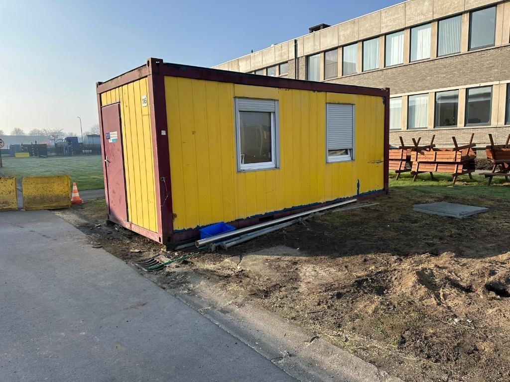 Werfcontainer / bureelcontainer 20ft — geïsoleerd, Zakelijke goederen, Ophalen of Verzenden