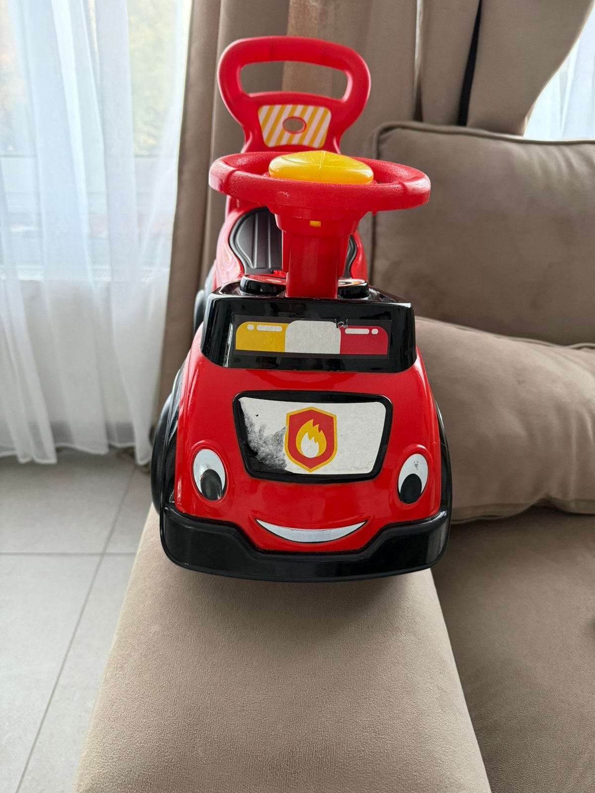 Rode Loopauto brandweer te koop!, Kinderen en Baby's, Gebruikt
