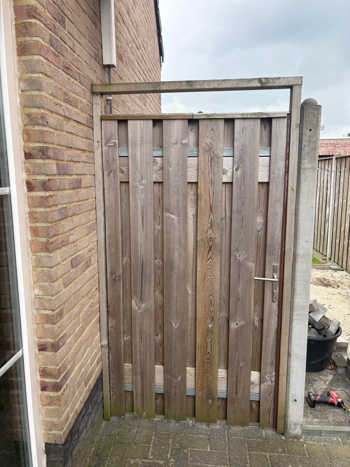 Houten deurtje loop poortje, Tuin en Terras, Schuttingen, Ophalen, Zo goed als nieuw, Hout