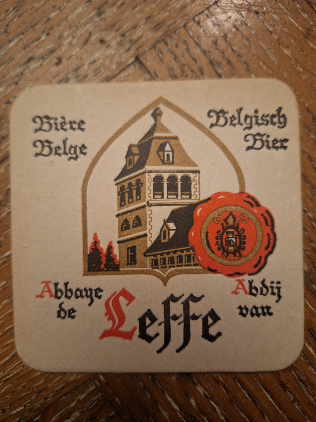 oud bierviltje Leffe abdij van Leffe brouwerij, Verzamelen, Ophalen of Verzenden, Leffe