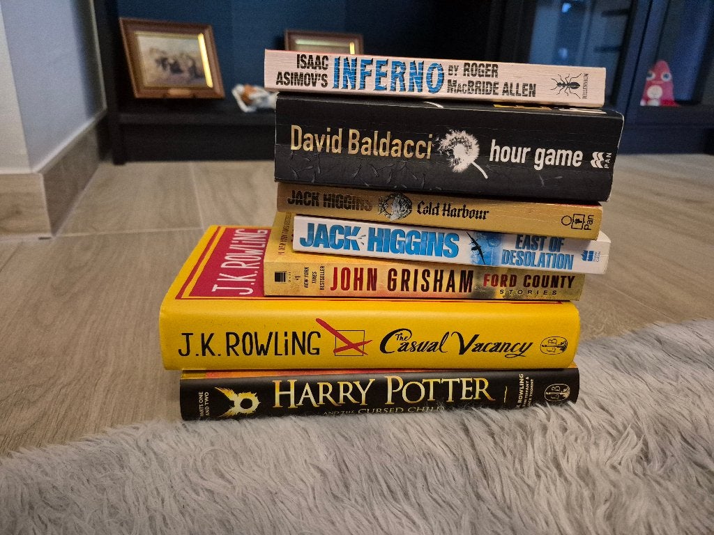 Boeken: Asimov, Baldacci, Higgins, Grisham, Rowling, Ophalen of Verzenden, Gelezen