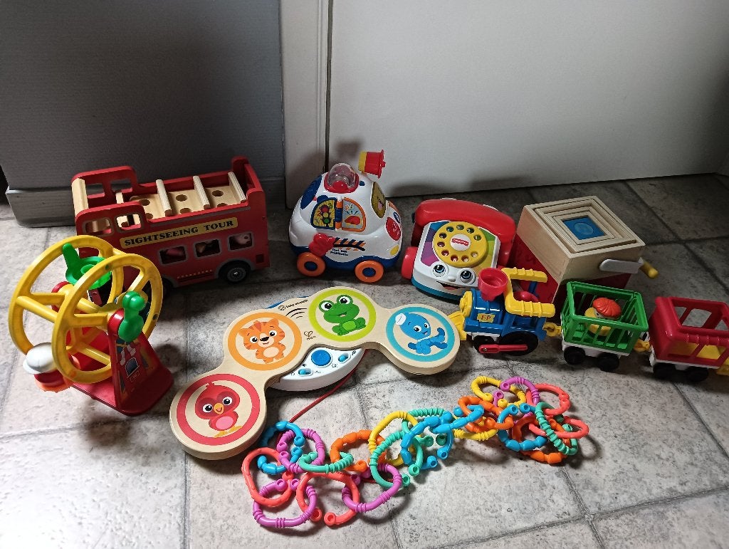 Lot peuterspeelgoed Fisher-Price, VTech, Baby Einstein, Hape, Enlèvement ou Envoi, Comme neuf