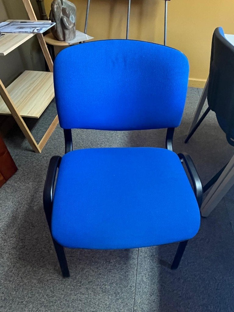 Stoel, Huis en Inrichting, Stoelen, Ophalen, Gebruikt, Blauw, Eén