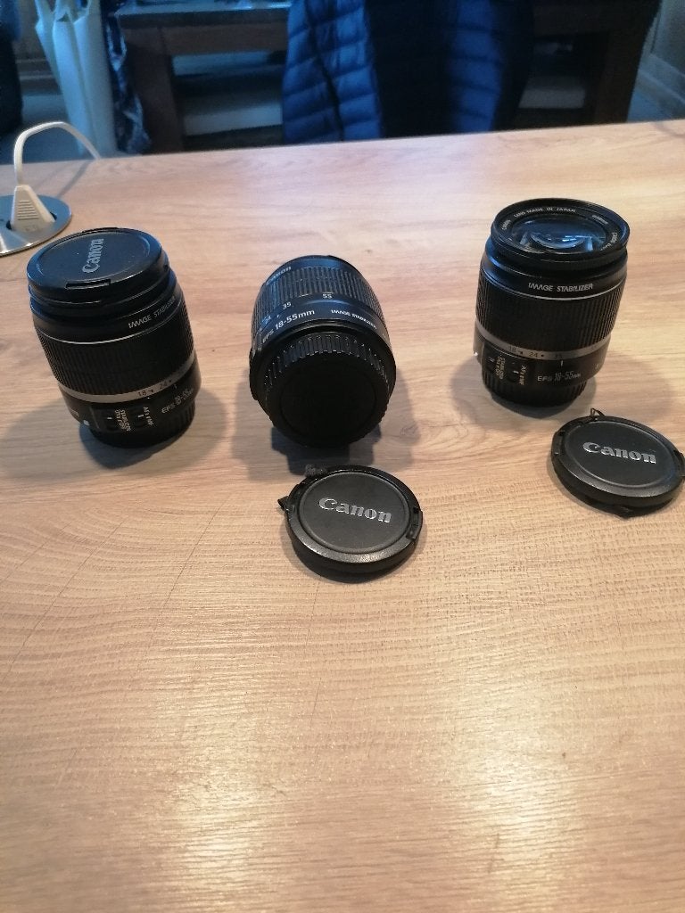 Objectif Canon EF-S 18-55 mm f/4-5.6 IS, TV, Hi-fi & Vidéo, Canon, 18 mm, Autofocus, Comme neuf