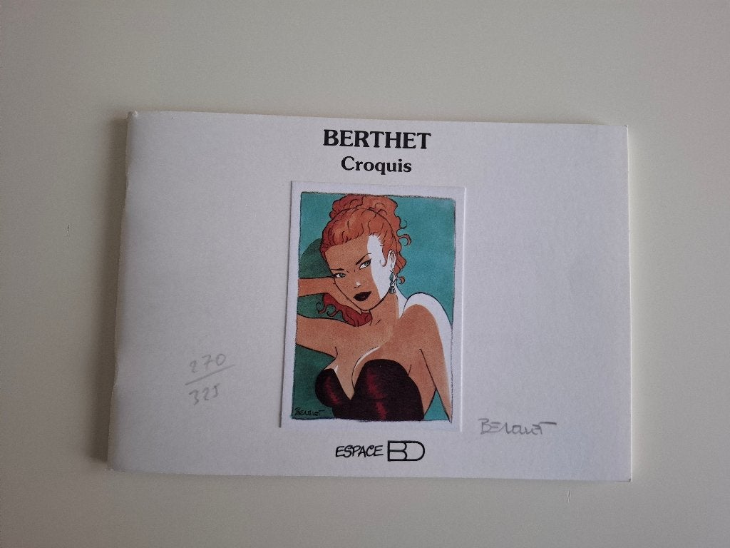 Carnet de Croquis de Berthet en EO de 2002 numéroté et signé, Boeken, Berthet Yann, Eén stripboek, Ophalen of Verzenden, Zo goed als nieuw