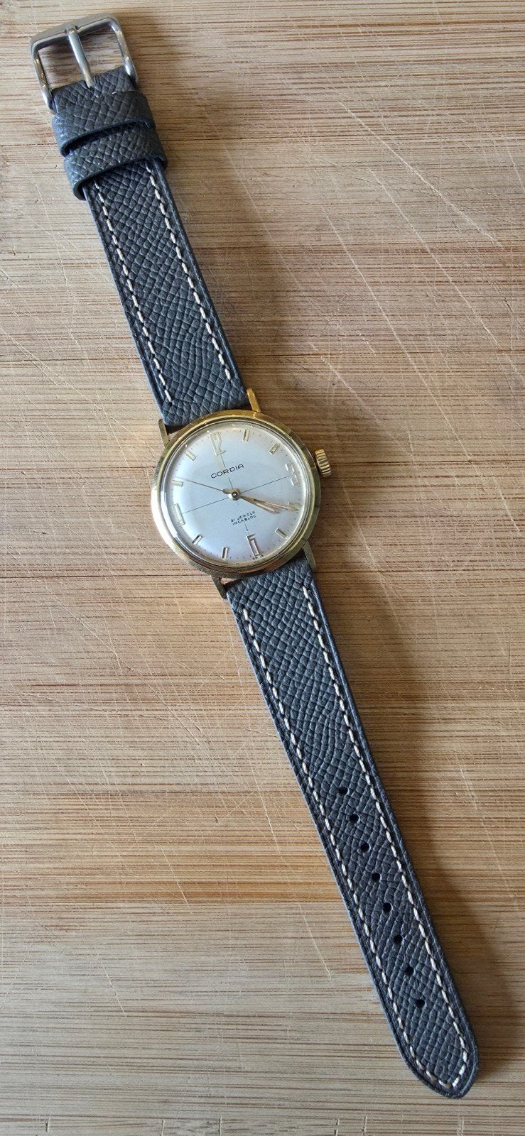 Cordia dresswatch verguld, Overige merken, Staal, Polshorloge, Ophalen of Verzenden