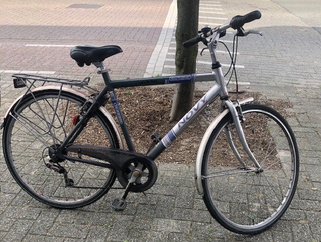 herenfiets NOVY met 7 versnellingen,nagezien-alles werkt!, Vitesses, Frein sur jante, Enlèvement, 53 à 57 cm