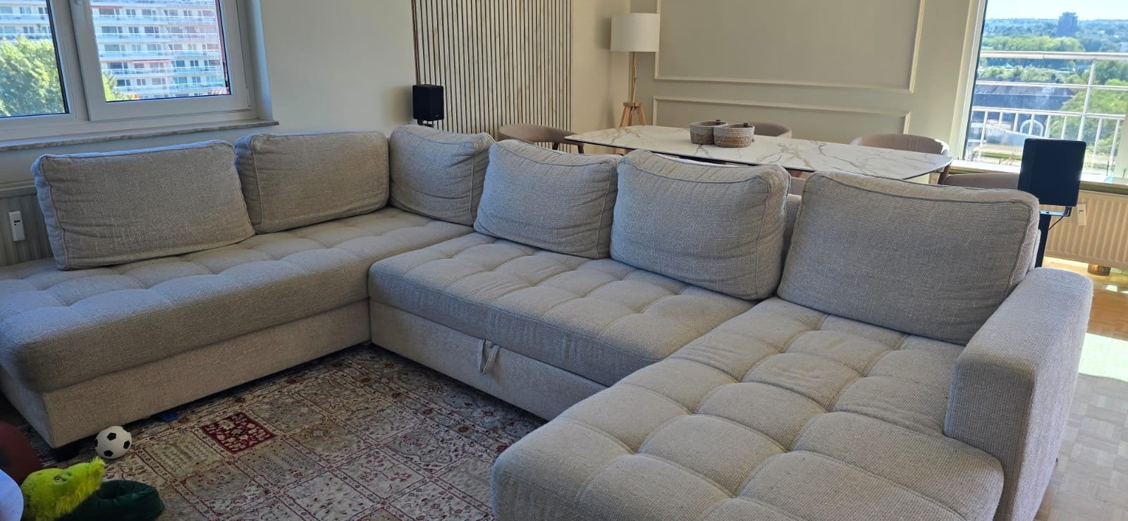 Grand canapé en U convertible – Lit double – 330 x 220 x 160, Enlèvement