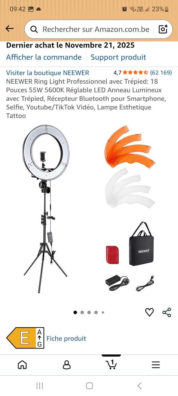 Ring Light professionnel, Neuf, Trépied inclus, Enlèvement ou Envoi, Trépied