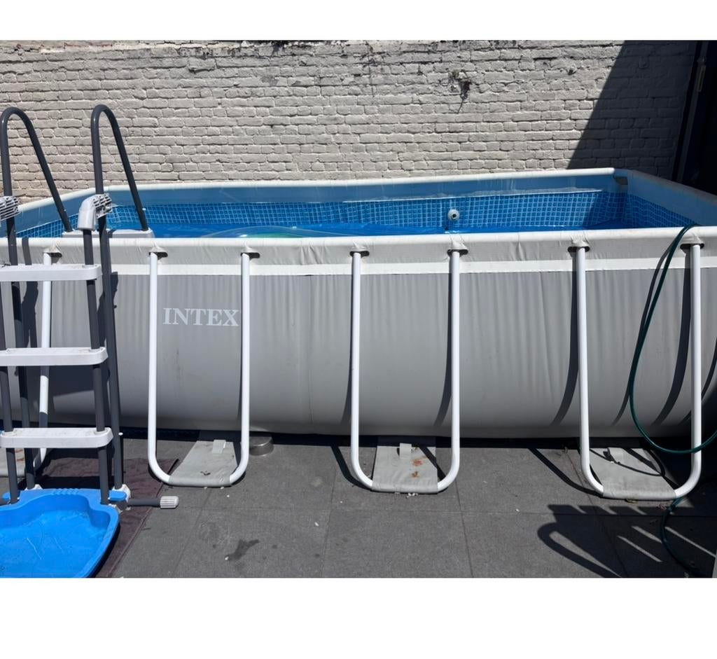 Zwembad met toebehoren. Met warmtepomp en zandfilter, Tuin en Terras, 200 tot 300 cm, Zo goed als nieuw, Opzetzwembad, 200 tot 400 cm