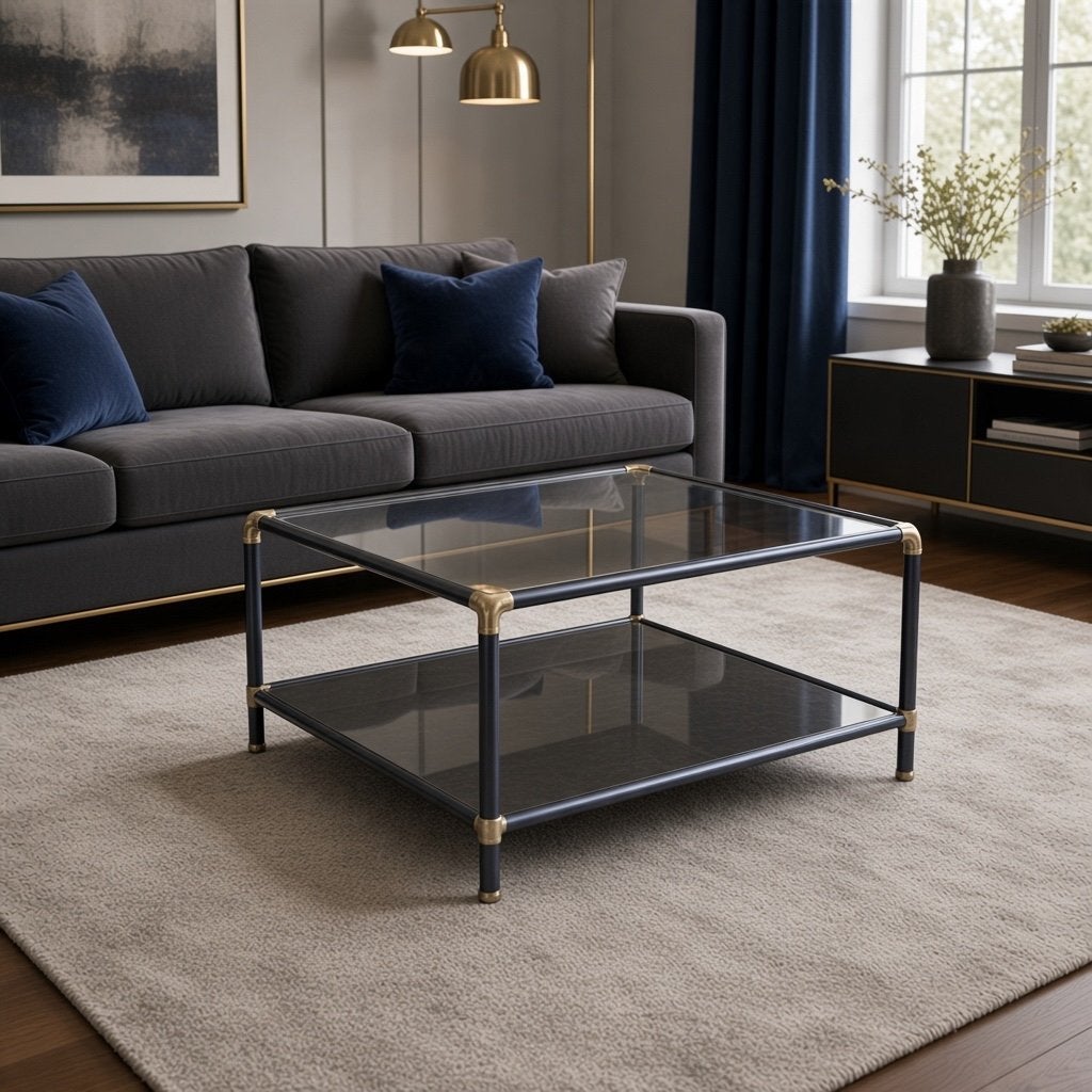 Table basse vintage, Maison & Meubles, Enlèvement ou Envoi, Utilisé, Verre