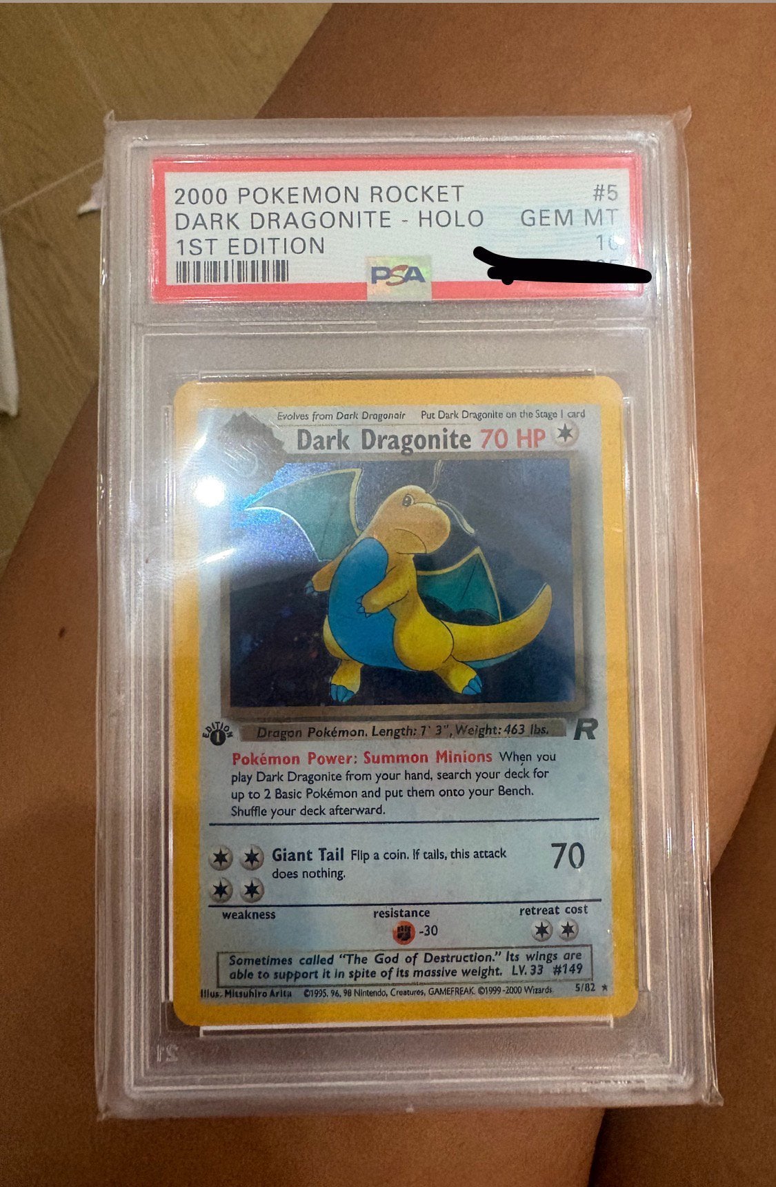 Pokémon Team Rocket 1st Edition Dark Dragonite Holo #5/82, Envoi, Comme neuf