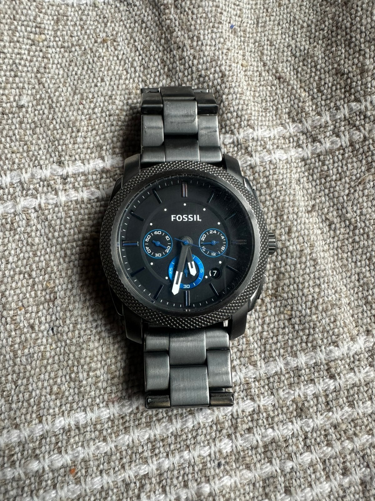 Fossil horloge, Handtassen en Accessoires, Ophalen, Zo goed als nieuw, Grijs
