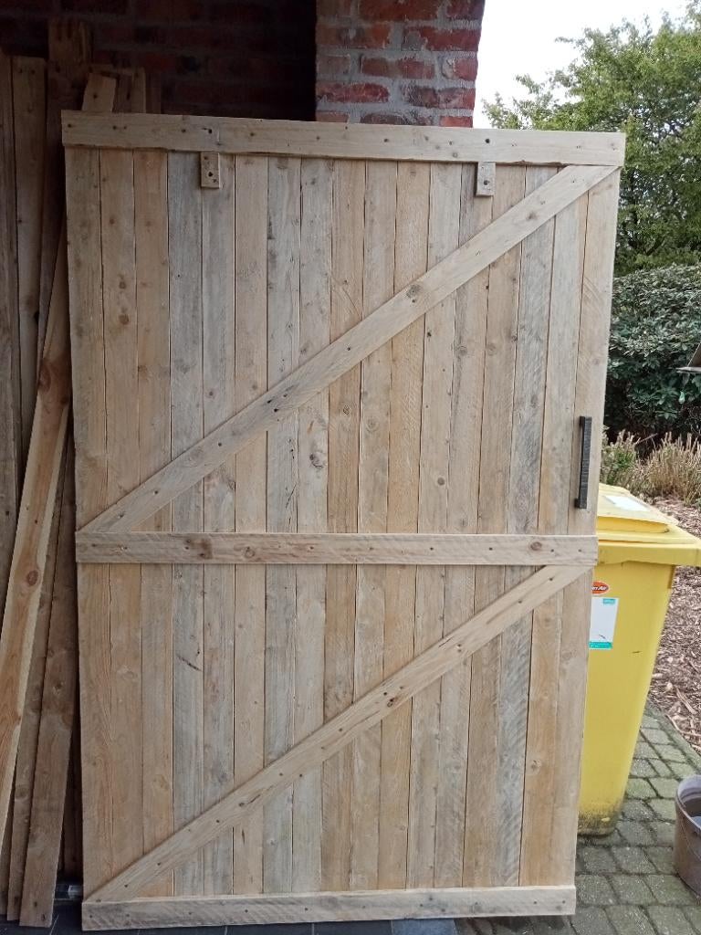 Houten deur,houten deuren, Bricolage & Construction, Fenêtres & Moustiquaires, Comme neuf, Porte intérieure, Bois, Porte coulissante